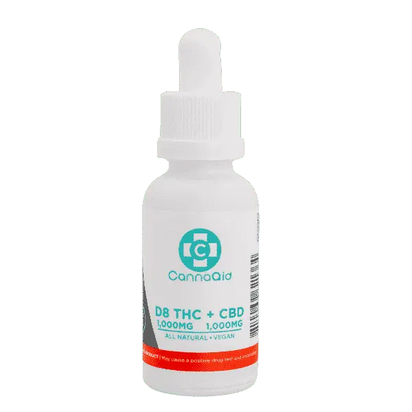 Delta 8 1000mg + CBD 1000mg Tincture (30ml) CannaAid