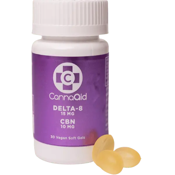 Delta 8 + CBN Soft Gels 750 MG (30 Pack) CannaAid