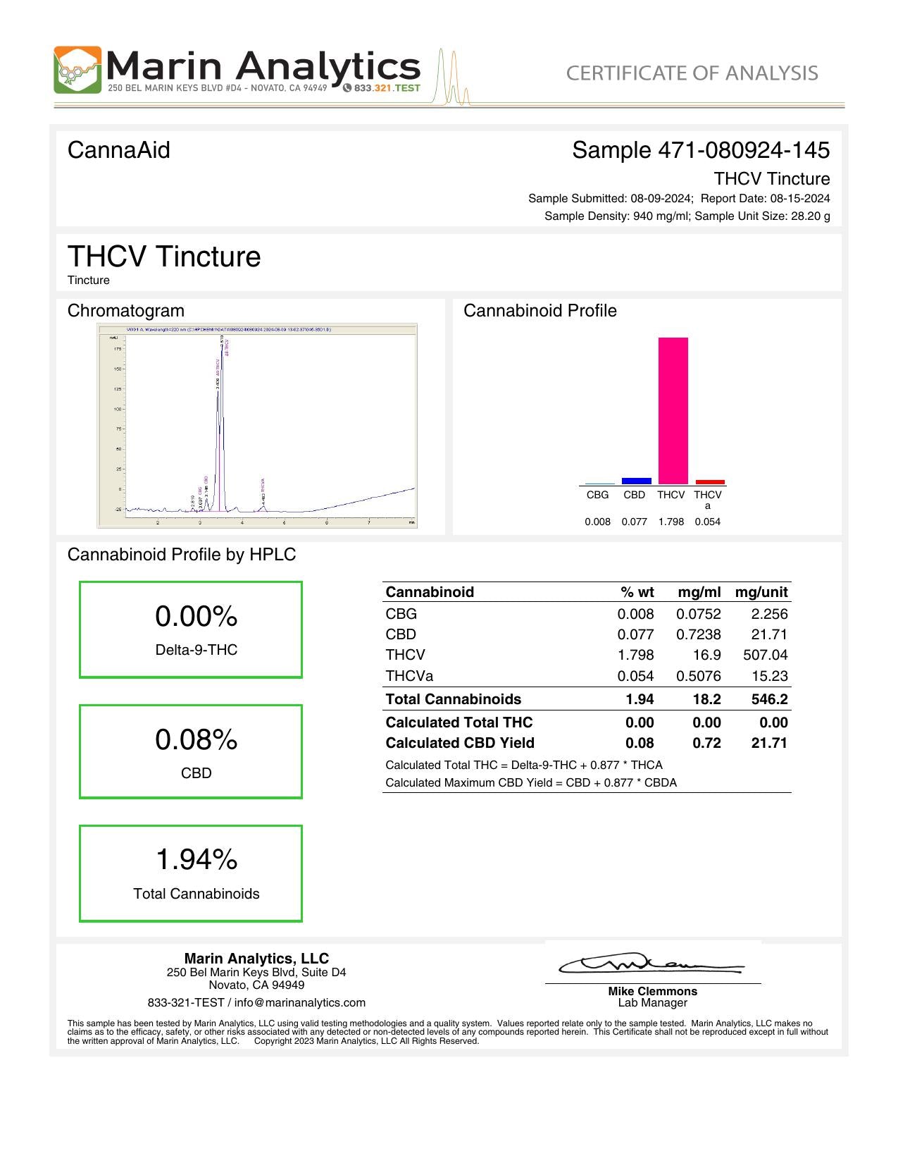 THCV 500mg Tincture