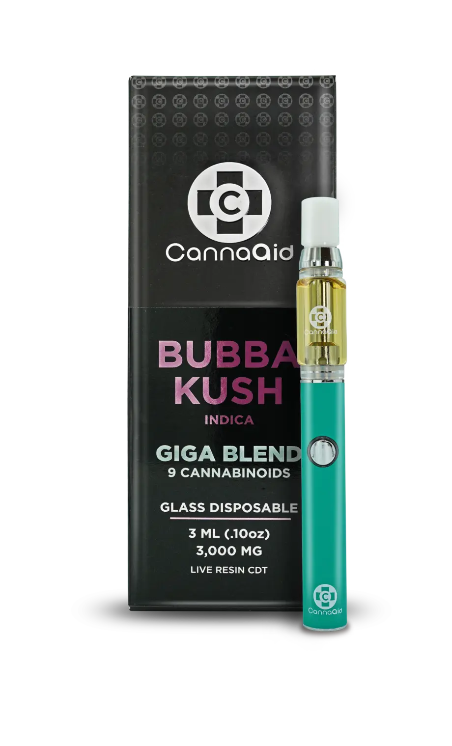 3ML Giga Blend Glass Disposable Vape – 9 Cannabinoid Blend CannaAid