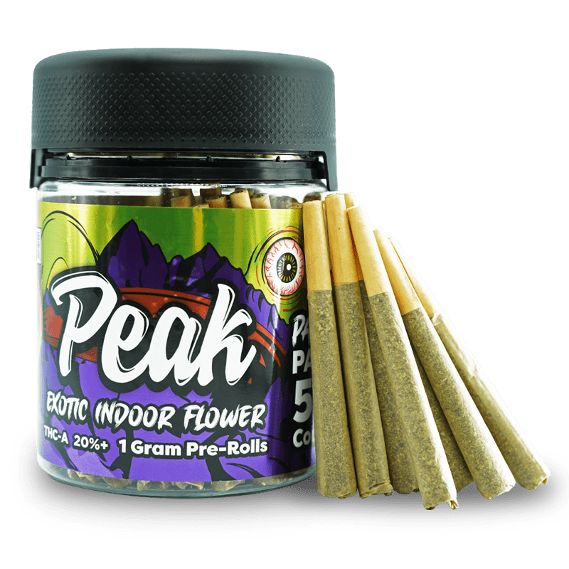 Peak Exotic THCA Prerolls 1 Gram Party Pack (50 Count) CannaAid