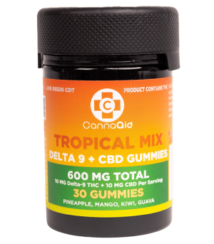 CannaaidShop Delta 9 + CBD Gummies Tropical Mix 600 mg view 3